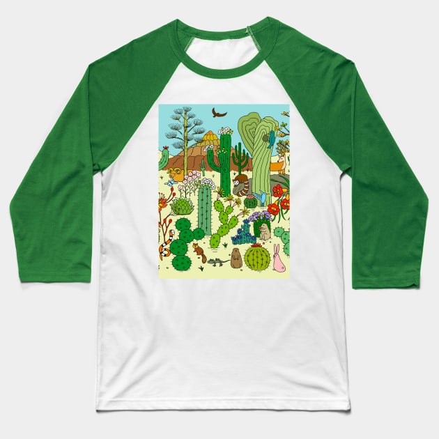 Arizona Desert Museum Baseball T-Shirt by lamaisondulapino